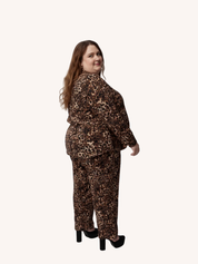 Riley Wide Pajama Style Pant | Leopard