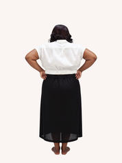 Oversized Crop Shirt | Off-white