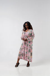 Denni Weekend Dress | Blush Palm