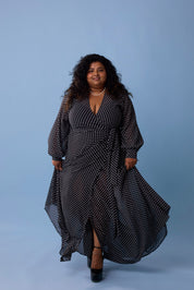 The Maxi Wrap Dress | New Polka Dot