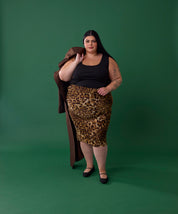 Deana Ruched Mesh Skirt | Fierce Leopard