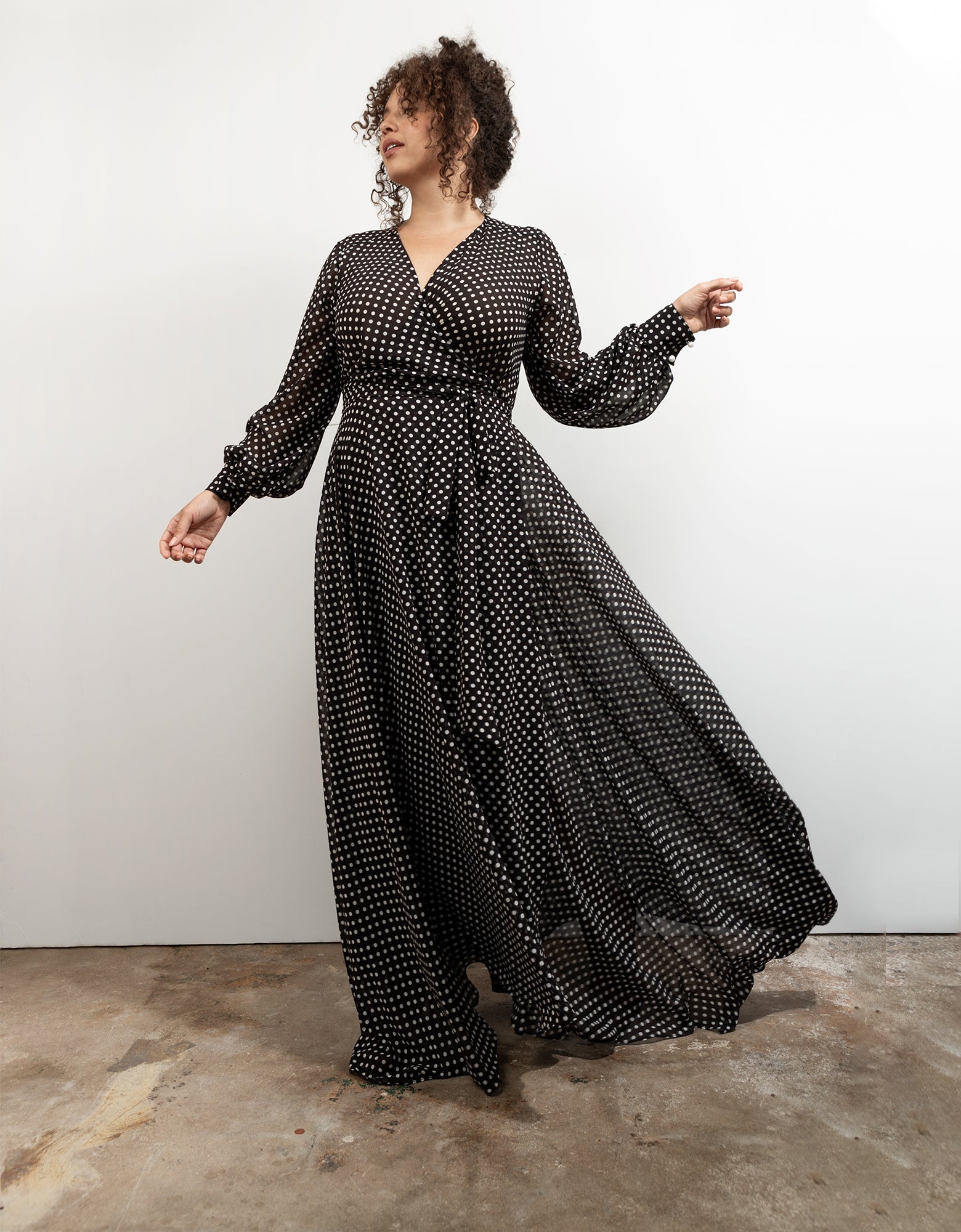 The Maxi Wrap Dress | New Polka Dot