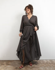 The Maxi Wrap Dress | New Polka Dot