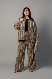 Riley Wide Pajama Style Pant | Leopard