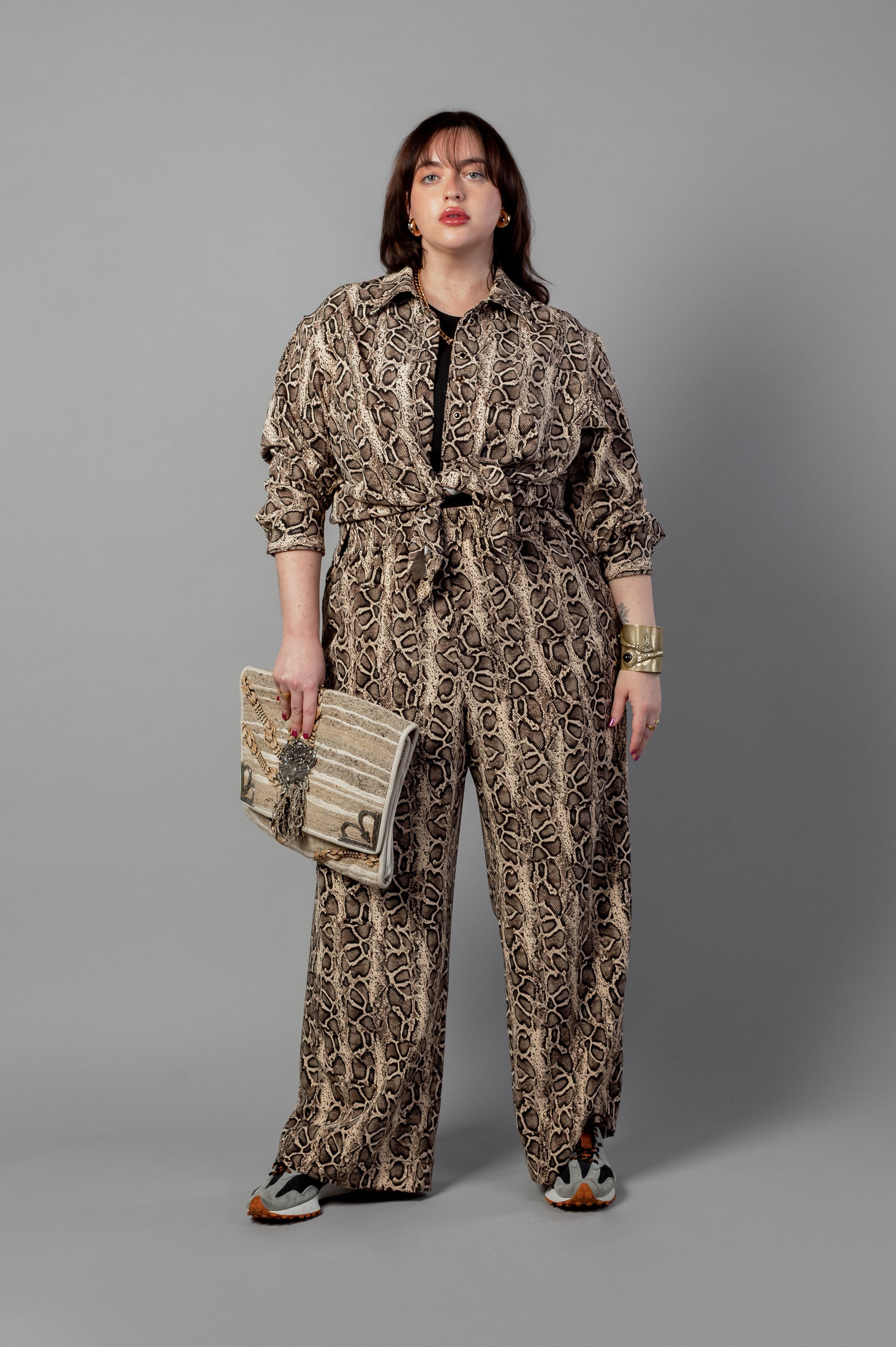 Riley Wide Pajama Style Pant | Leopard