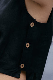 Boxy Crop Top in Black Medium Shot