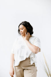 Hanna Top | Block Printed Silk