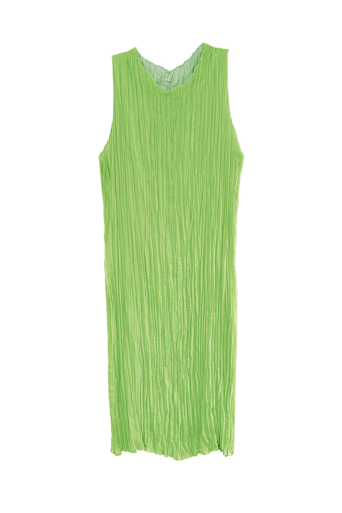 Jaya Pleated Dress | Reversible Lime/Sage Green