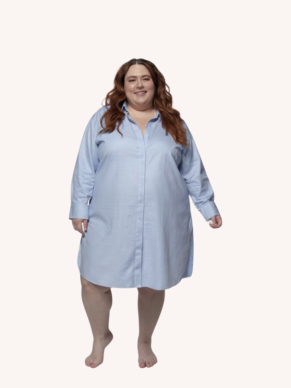 Mia Oversized Shirt Dress | Light Blue
