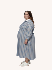 Mia Oversized Shirt Dress | Multi Stripe