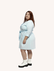 Short Tie Waist Dress | Summer Blue
