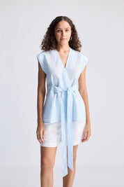 Power Moves Short Sleeve Top in Blue Medium Shot