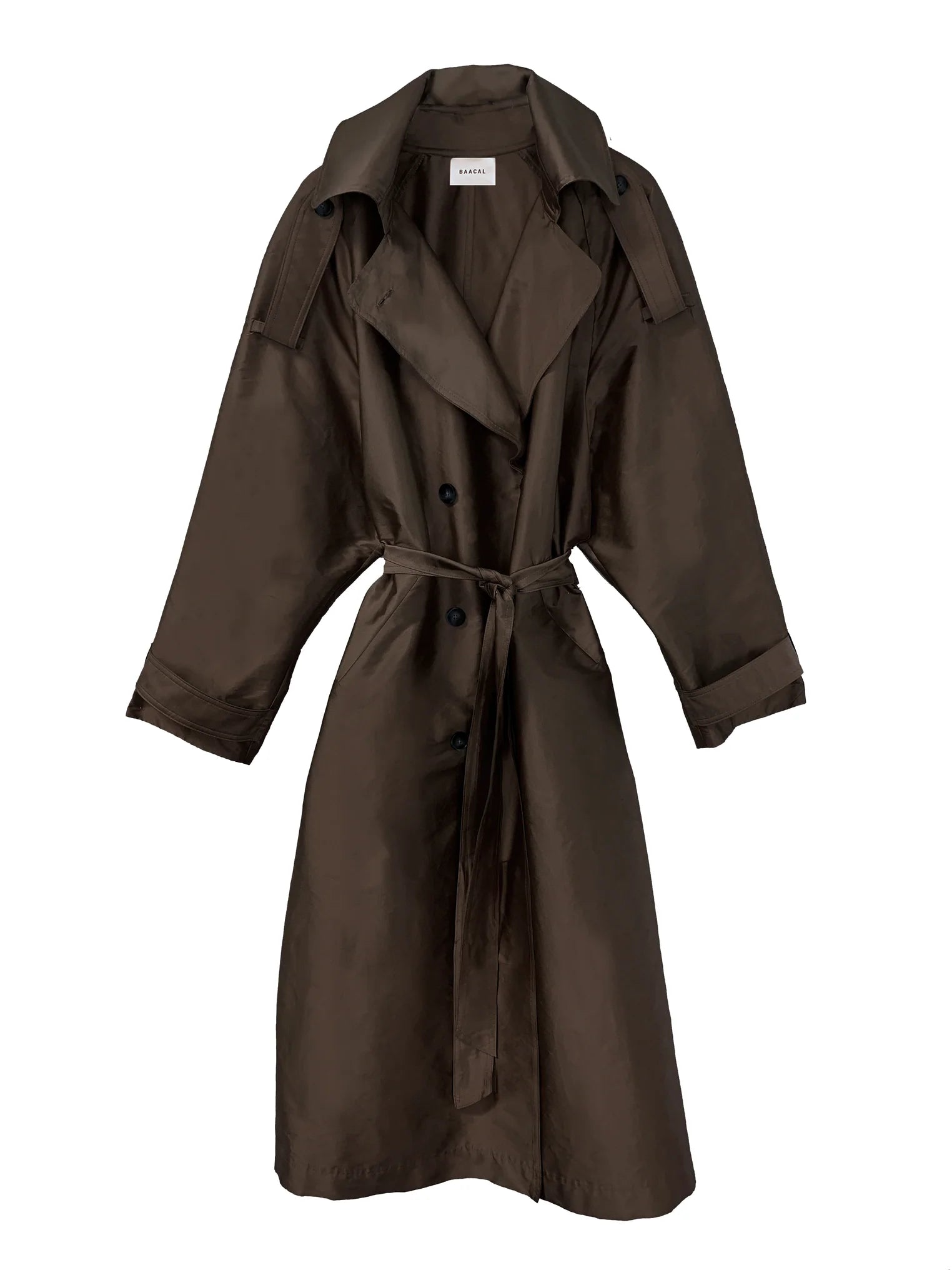 Delia Long Oversized Trench - Chocolate