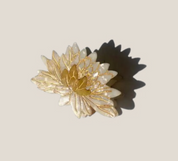 Hand-painted Waterlily Flower Claw Hair Clip | White